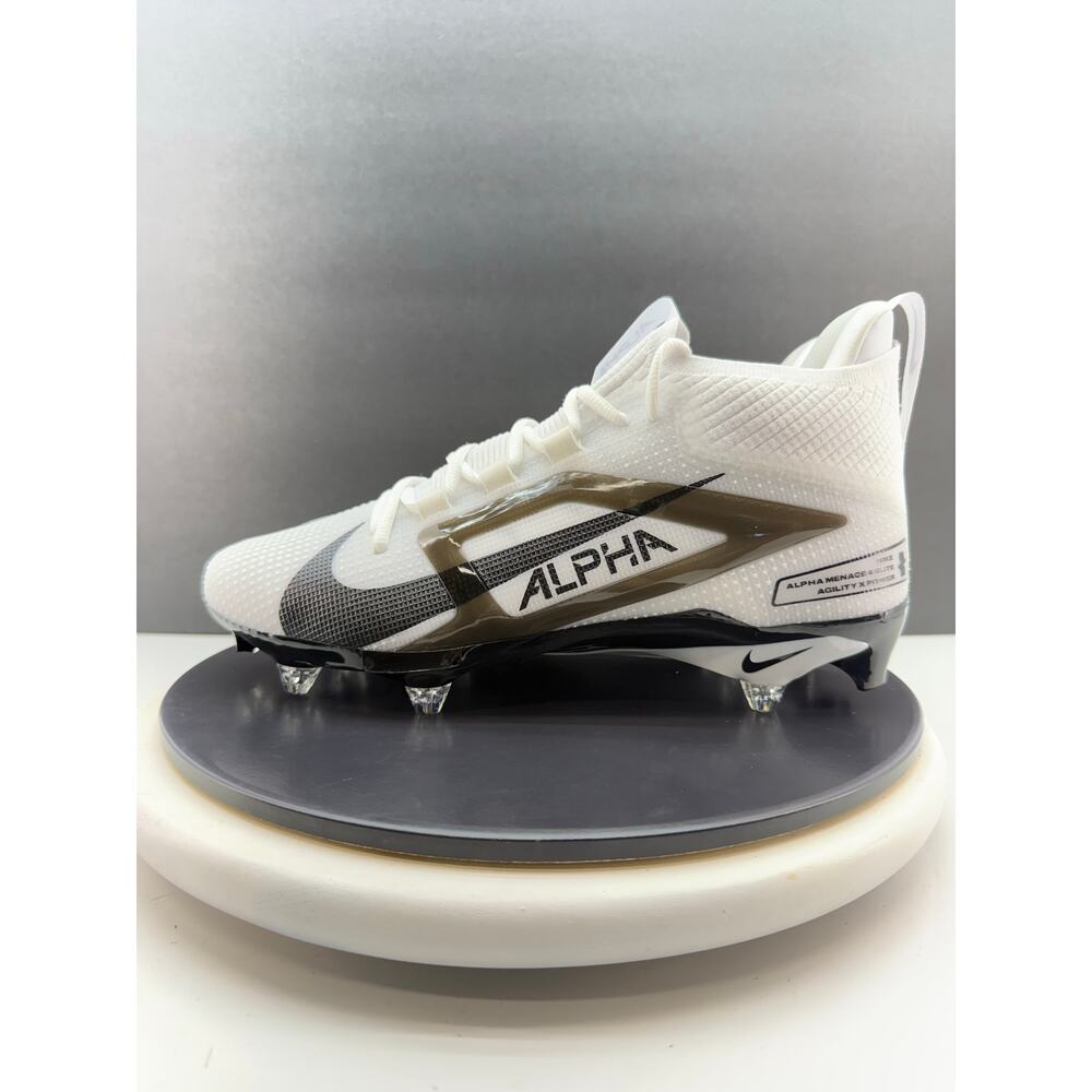 Nike Alpha Menace 4 Elite Detachable Mens Sz 11 Football Cleats White HF4550-100
